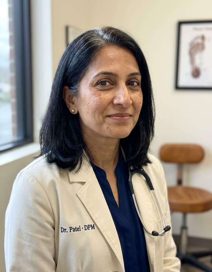 Dr. Miriam Patel, DPM — board-certified podiatrist and NailScience formulator