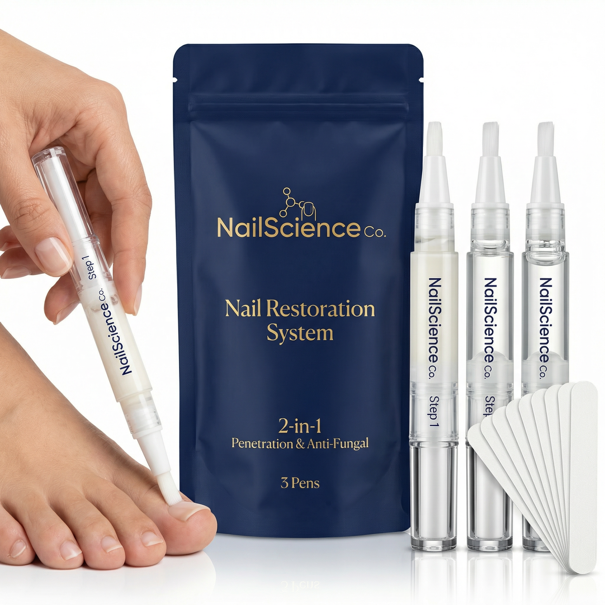 NailScience 2-Step Kit — Step 1 Keratolytic Prep + Step 2 Botanical Antifungal